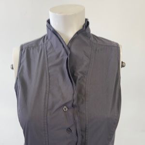Mexx grey sleeveless button down dress shirt XS